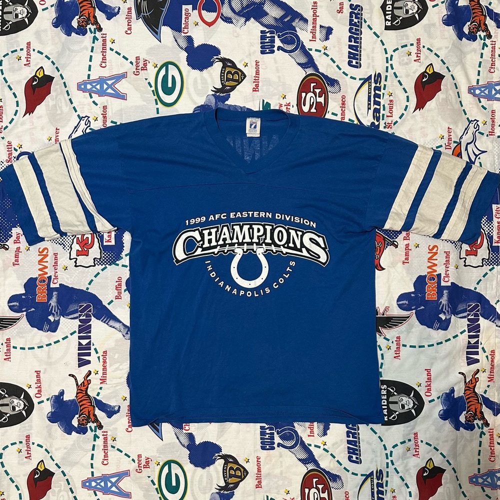Vintage 1999 Logo 7 Indianapolis Colts Double Sided Peyton Manning RARE T Shirt